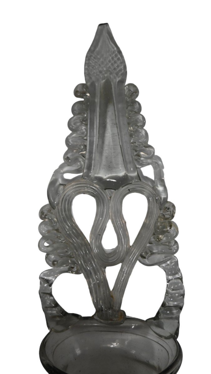 Glass Font With The Pincer From Margeride, 18th Century-photo-2