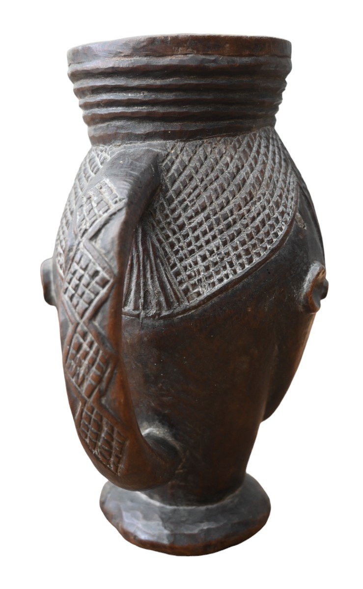African Wooden Cup Kingdom Of Kuba, Dr Congo-photo-1