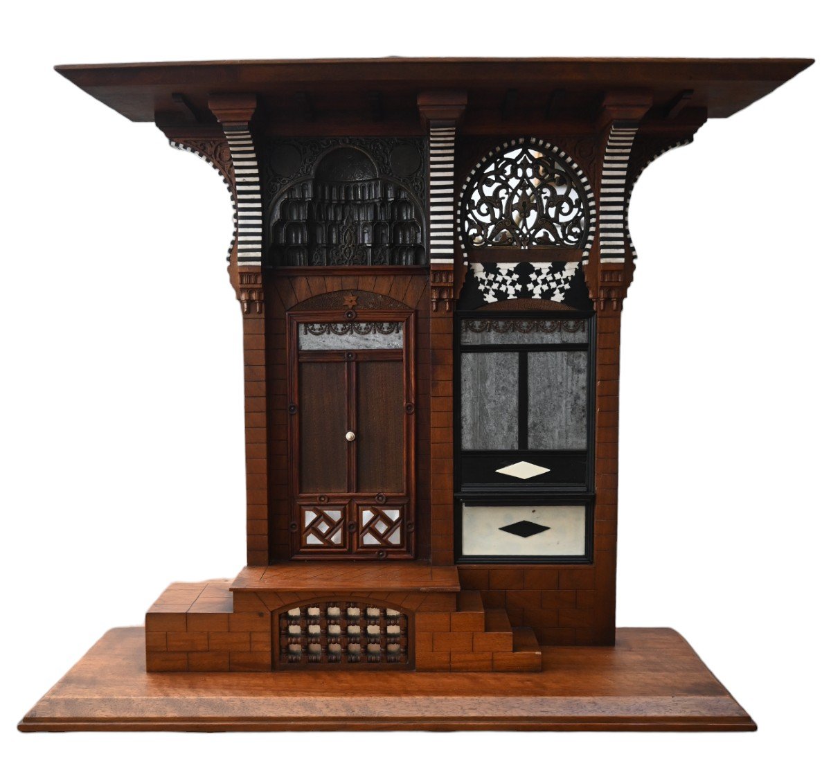  Model Facade Of A Mansion, Master Piece, Ca 1880-photo-4