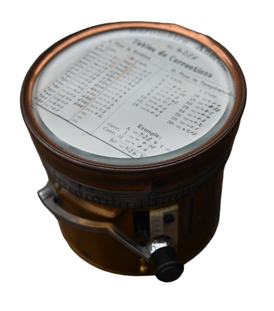 Very Rare Old Pocket Aneroid Barometer, Marked Lz Paris-photo-2