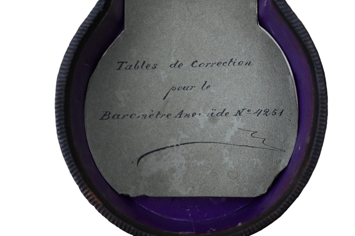 Very Rare Old Pocket Aneroid Barometer, Marked Lz Paris-photo-4