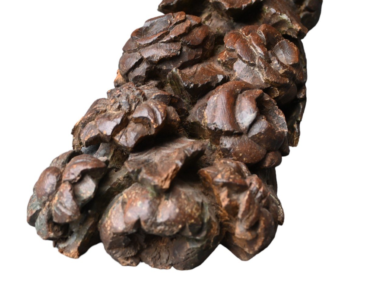 Ornement Sculpté En Chêne Du 17ème Siècle-photo-4