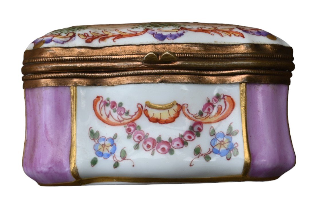 Samson Meissen Style Porcelain Snuff Box-photo-3