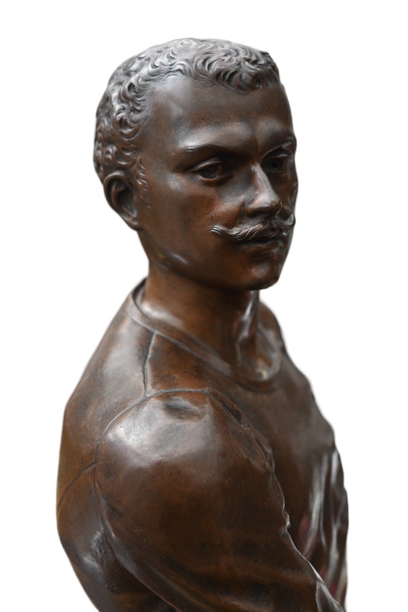 Luca Madrassi, French Bronze Sculpture The Fencer-photo-3