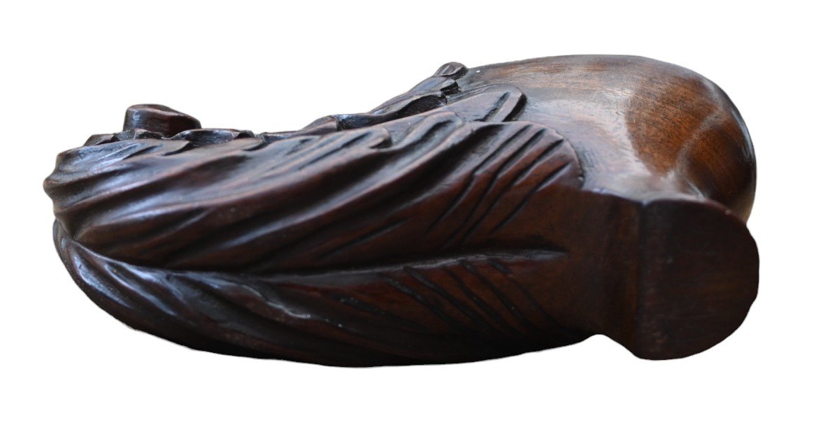 Chaussure Tabatière En Bois, 19 éme Siécle-photo-2