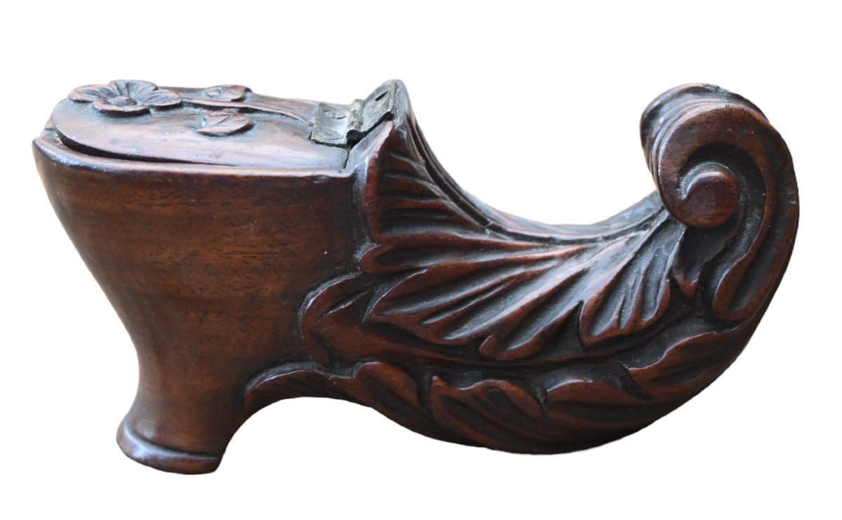 Chaussure Tabatière En Bois, 19 éme Siécle