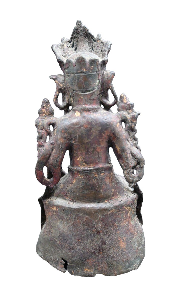 Seated Bronze Buddha, Ming Period, China - 17th Century-photo-1