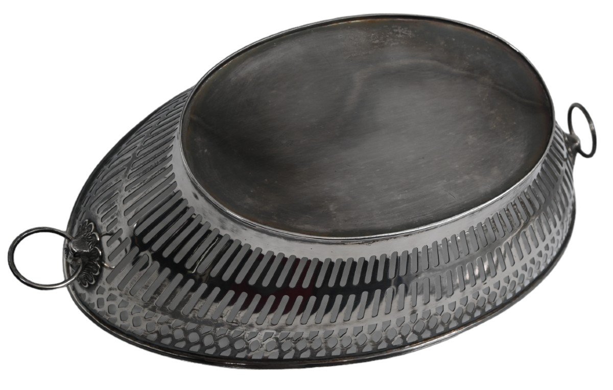 Oval Bread Basket In Sterling Silver-photo-2