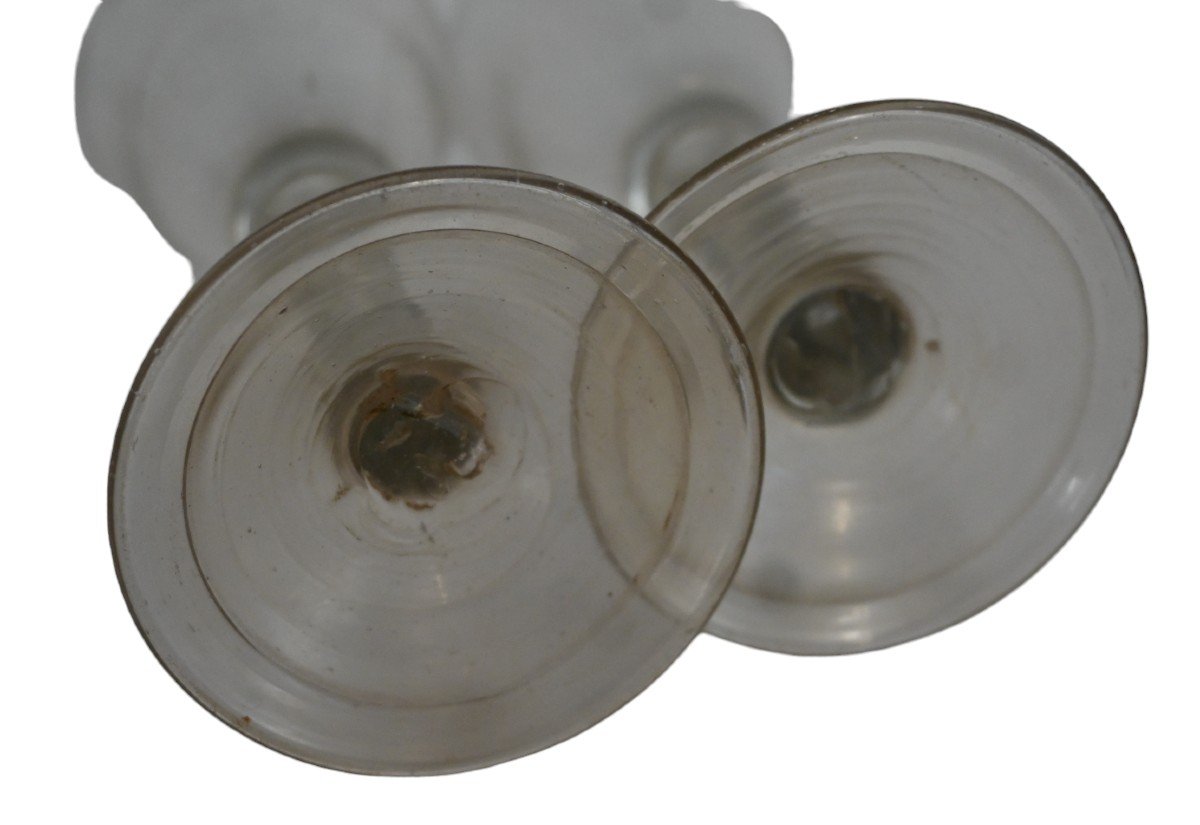 Paire De  Verres à Vin, 18ème Siècle-photo-2