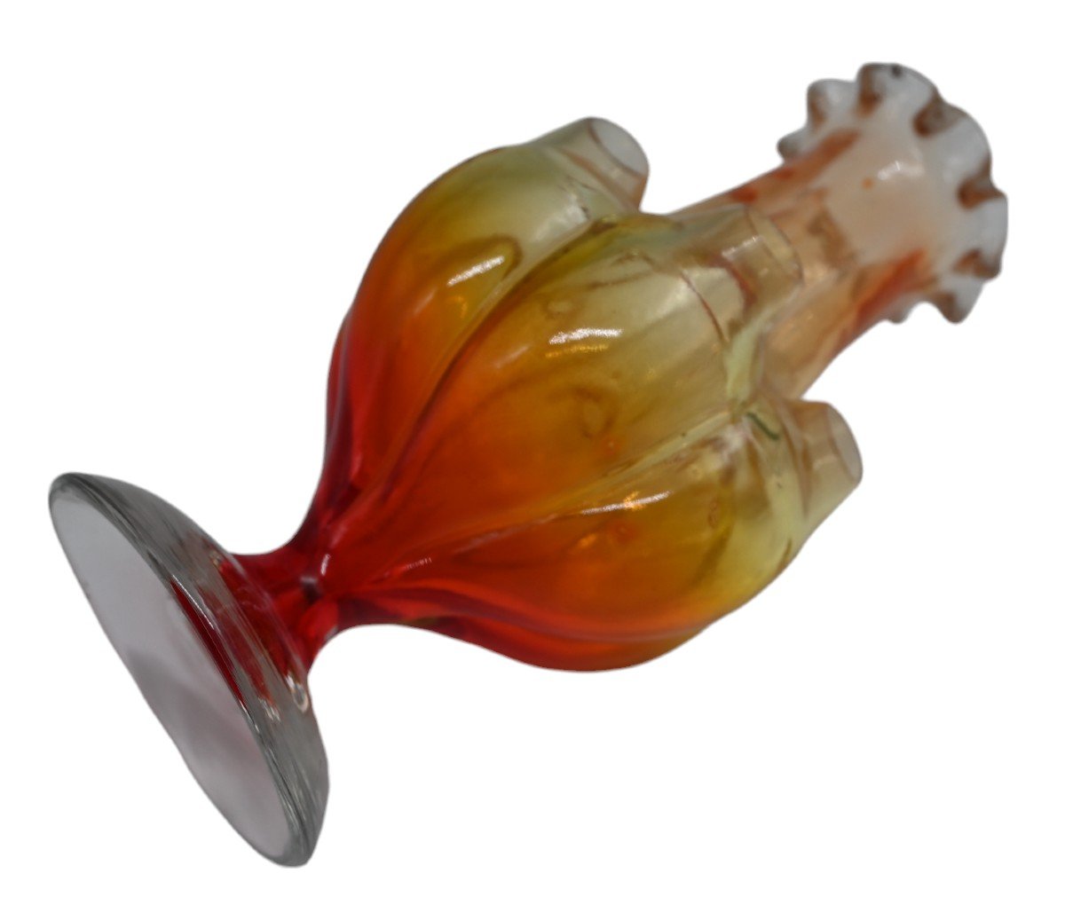  Glass Tulip Vase, 19th Century-photo-4