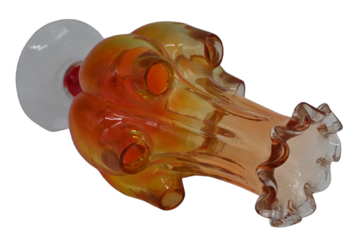  Glass Tulip Vase, 19th Century-photo-2