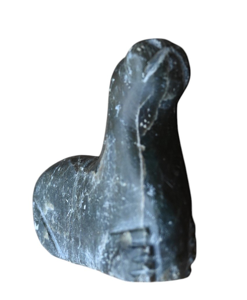 Ancient Inuit Soapstone Sculpture-photo-2
