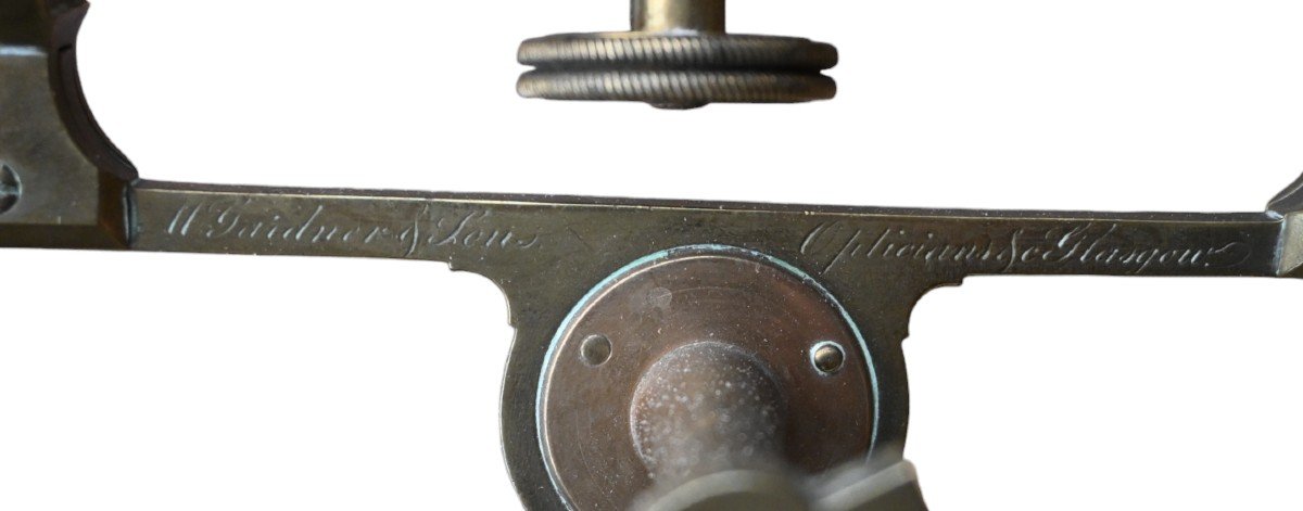 Scotland, Glasgow, Brass Nautical Alidade Telescope Compass Theodolite Marine, 19th Century-photo-4
