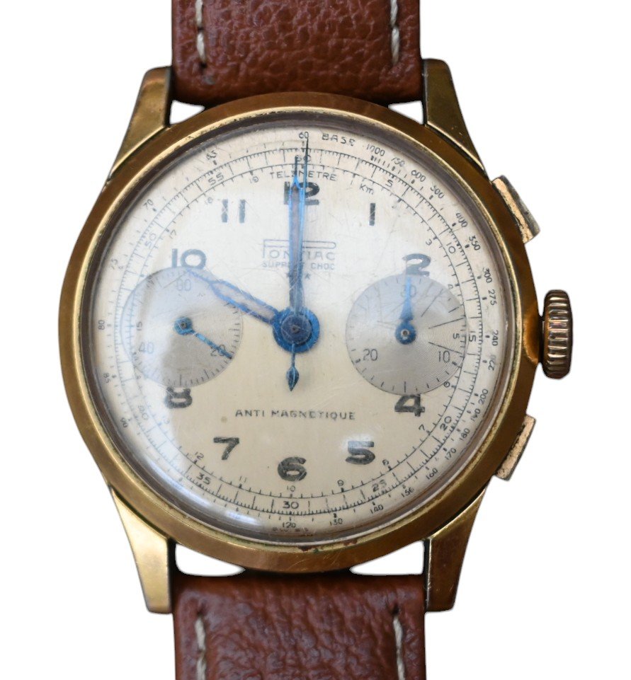 Chrono Wristwatch, Pontiac Support Choc Vintage, 1950ies