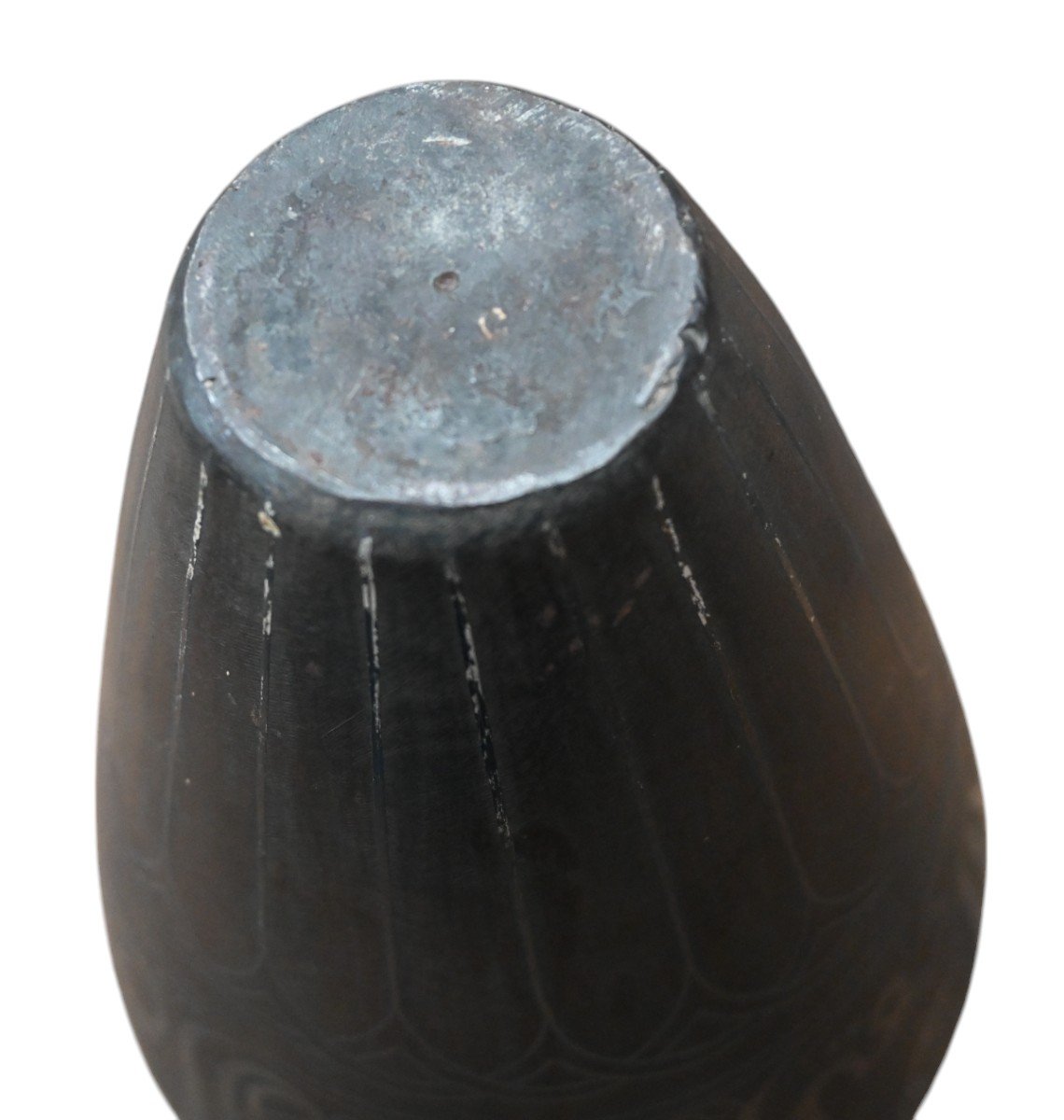 Iron Vase With Silver Inlay - Iran Qajar Art - C.1880-1900-photo-3