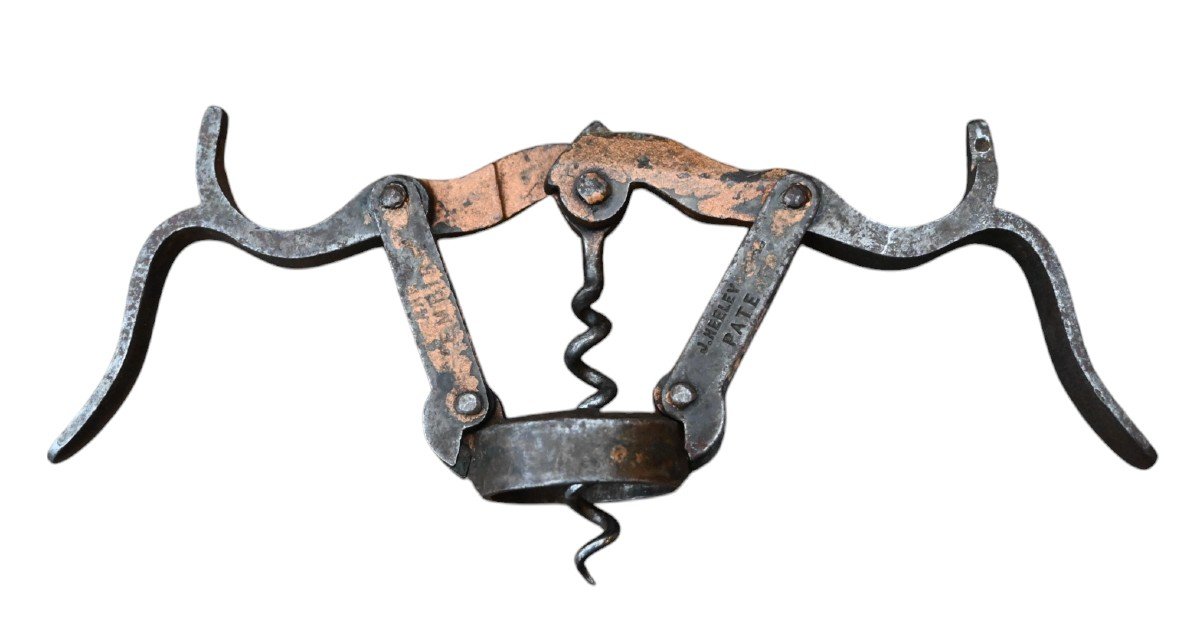 A Rare Heeley's Empire Double Lever Corkscrew, Patented 1890-photo-1