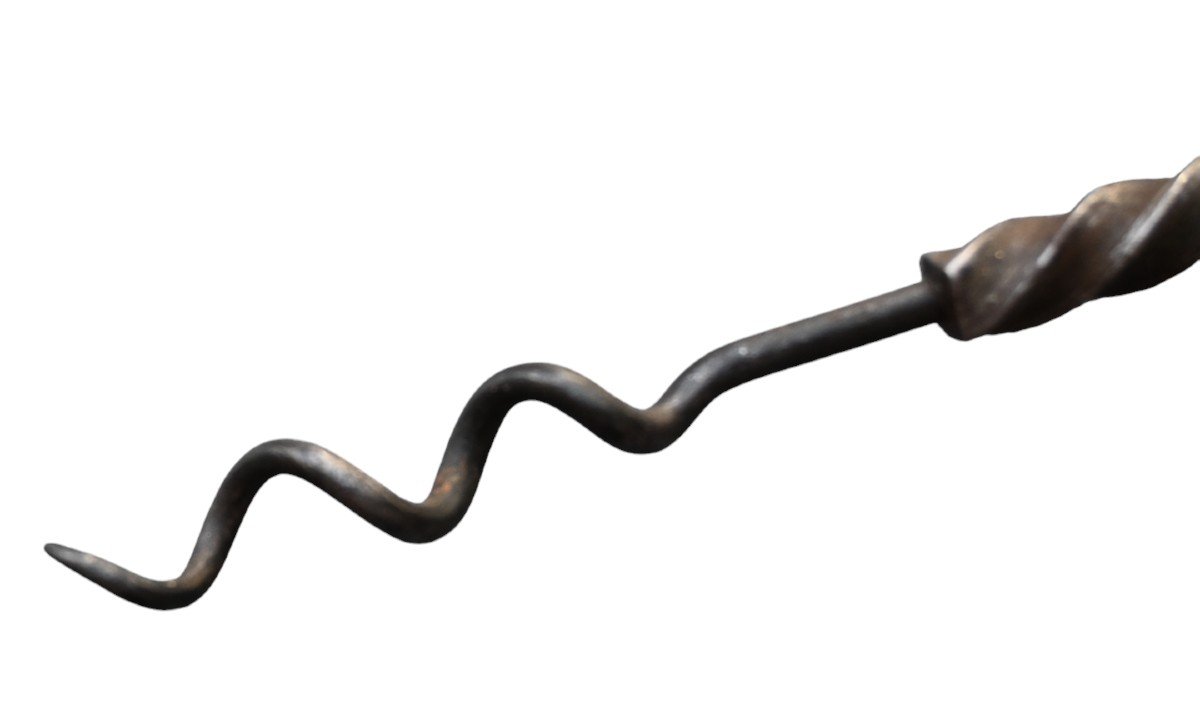 Un Tire-bouchon Droit Extensible Rare Par Van Gieson, Brevet Américain 61485, 1867.-photo-1
