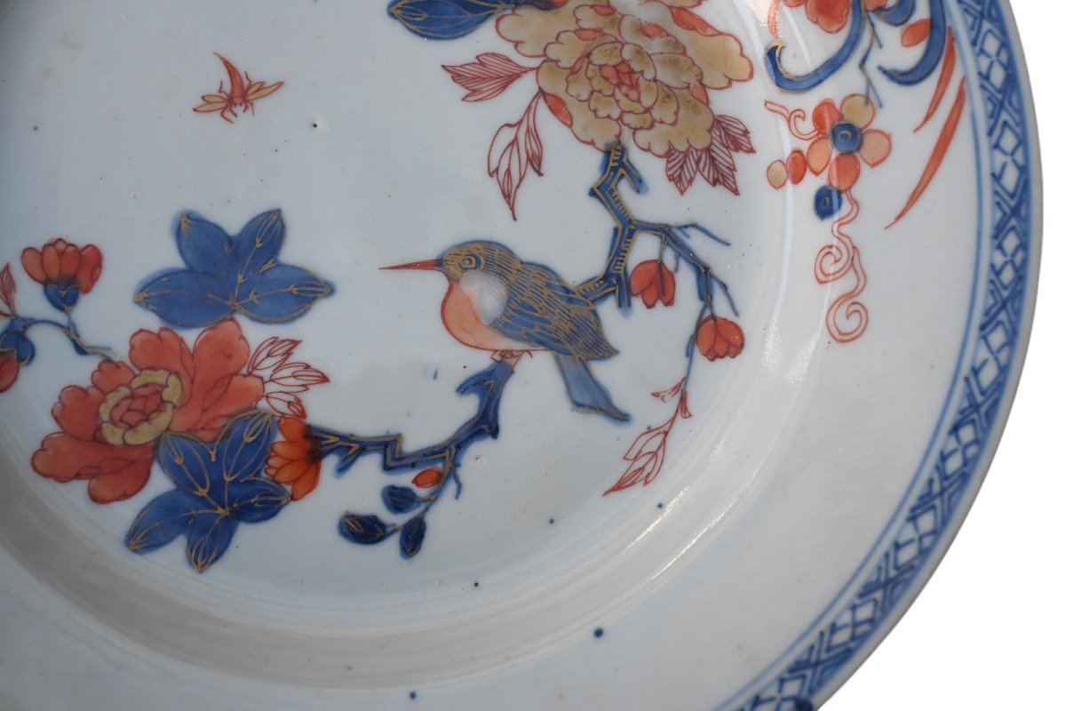 Assiette En Porcelaine Imari Chinoise Du XVIIIe Si&egrave;cle, &eacute;poque Qianlong-photo-2