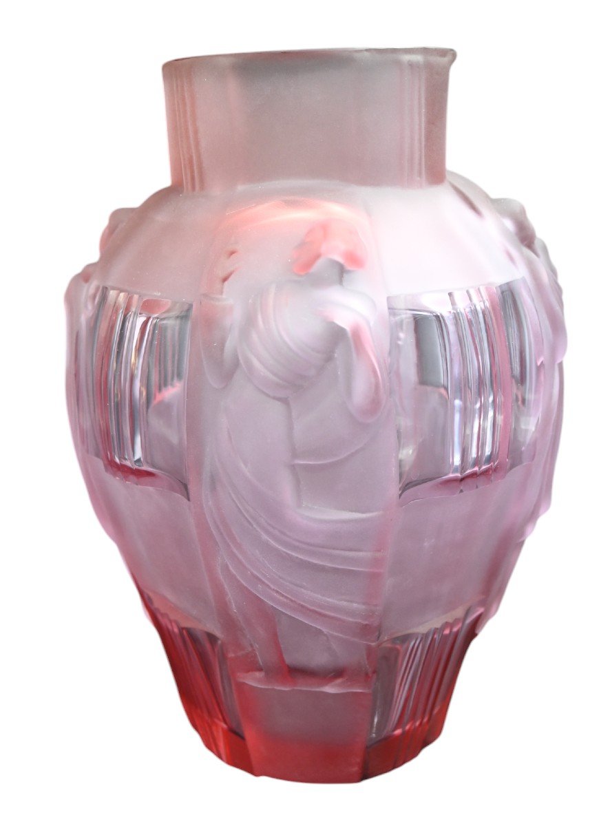 Rene Lalique Art Deco Vase 4 Dancers -photo-2