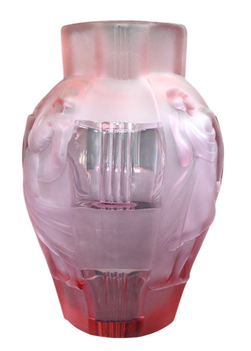 Rene Lalique Art Deco Vase 4 Dancers -photo-2