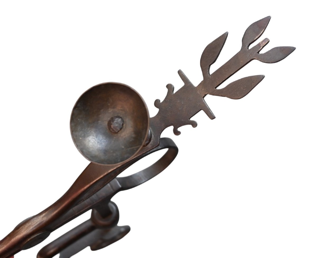 Large 19th Century Wrought Iron Sewing Clamp-photo-3