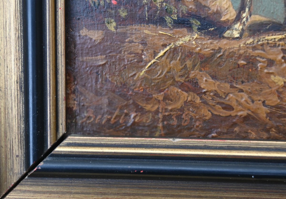 Peinture Sur Panneau d'Un Bouc Et d'Une Chèvre, 1838-photo-1