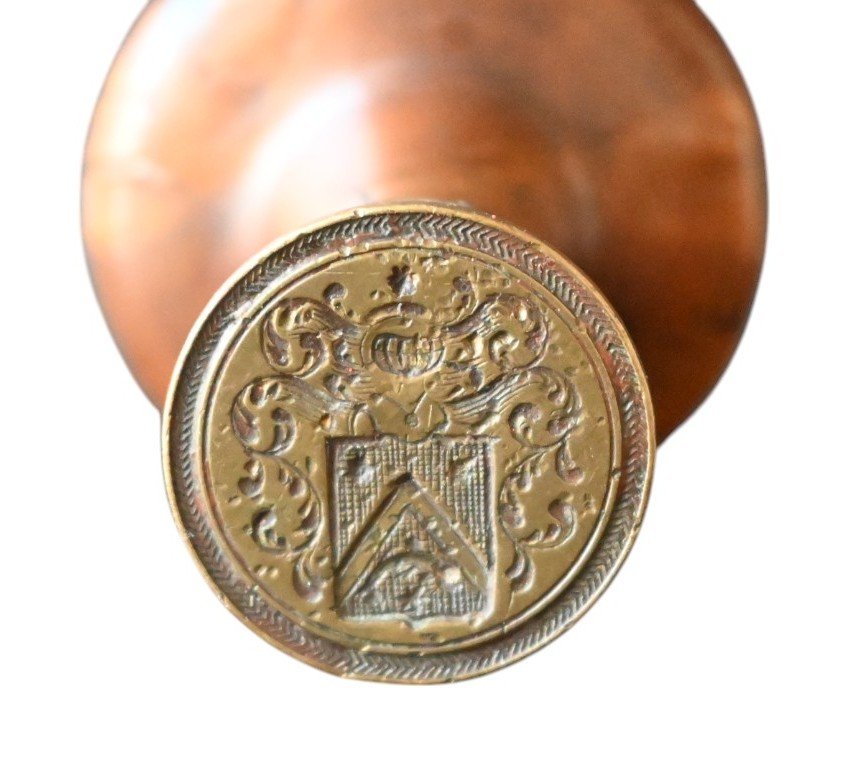Seal Stamp With Important Coat Of Arms, 18th Century-photo-3
