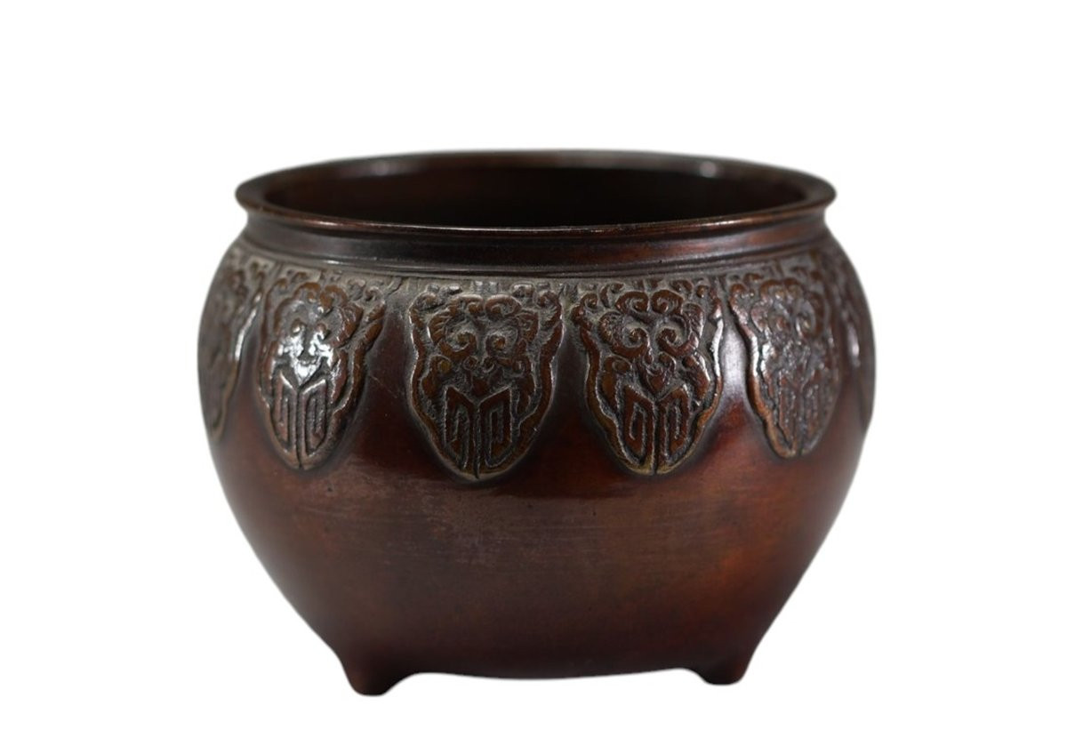 Chine, Brûle-parfum En Bronze à Décor Archaïque, Dynastie Qing, XIXe Siècle-photo-1