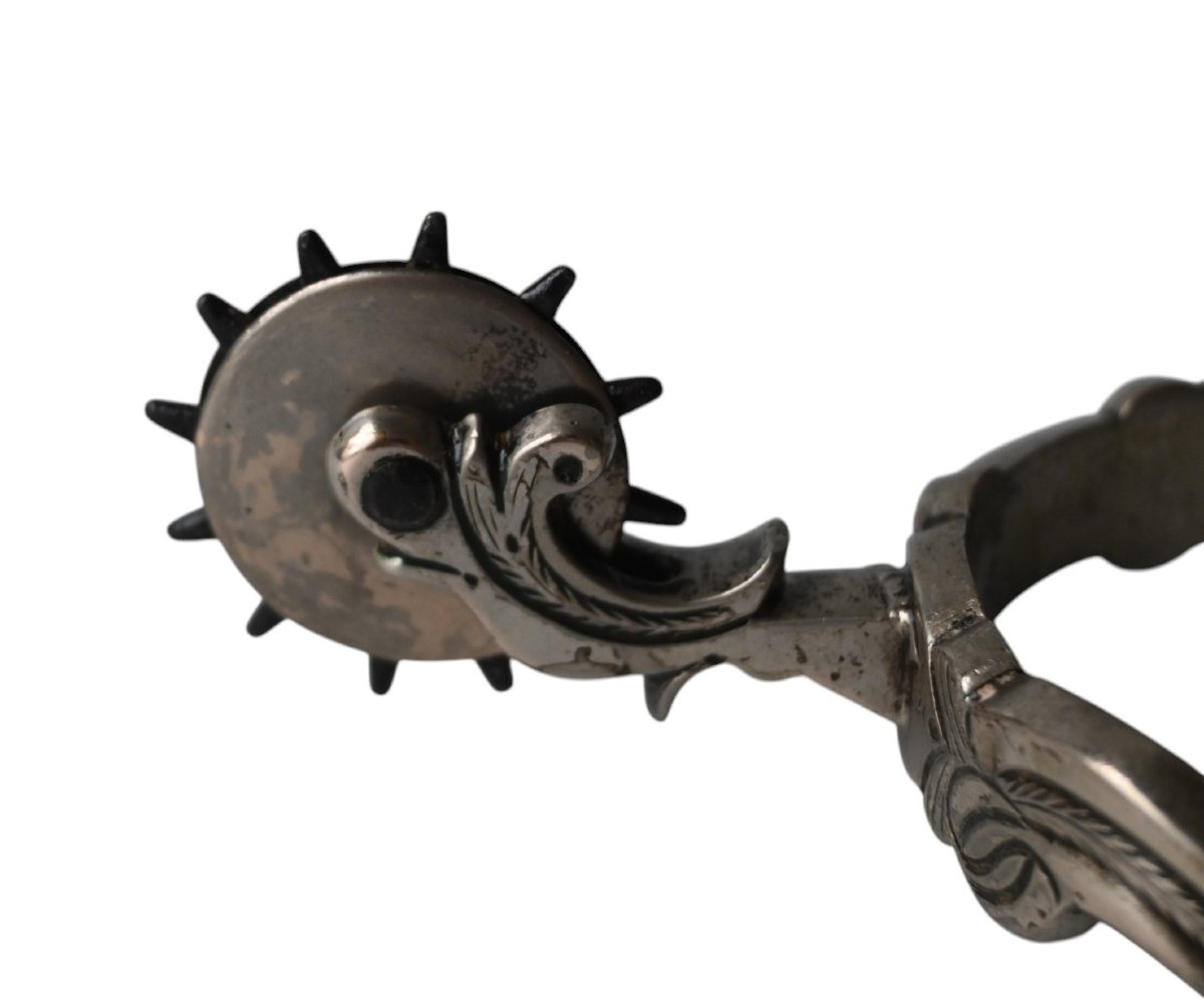 Paire D’éperons coloniaux espagnols antiques 1780-1830-photo-3