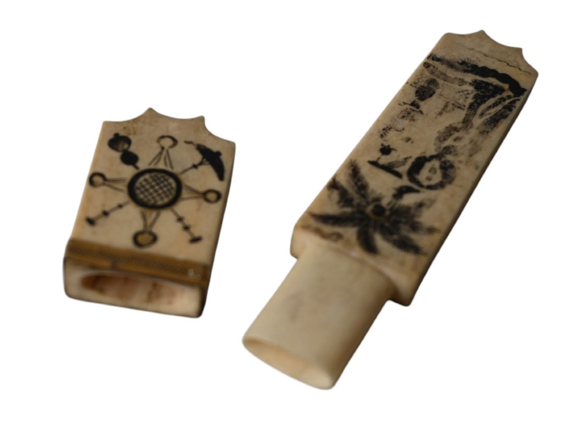 Etui à Aiguilles En os Du XIXe Siècle-photo-4