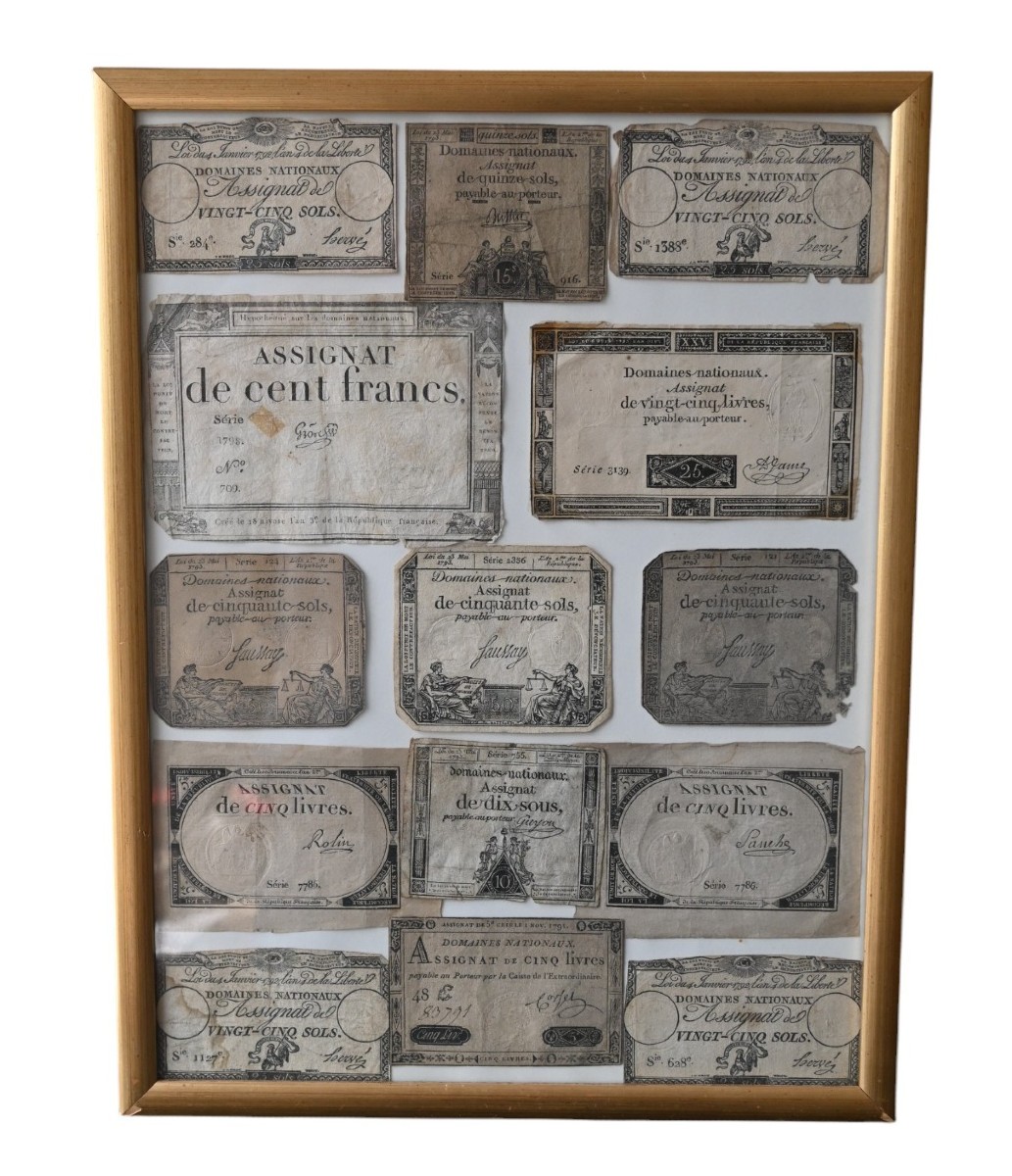 Collection Of Assignats Revolutionary Currencies