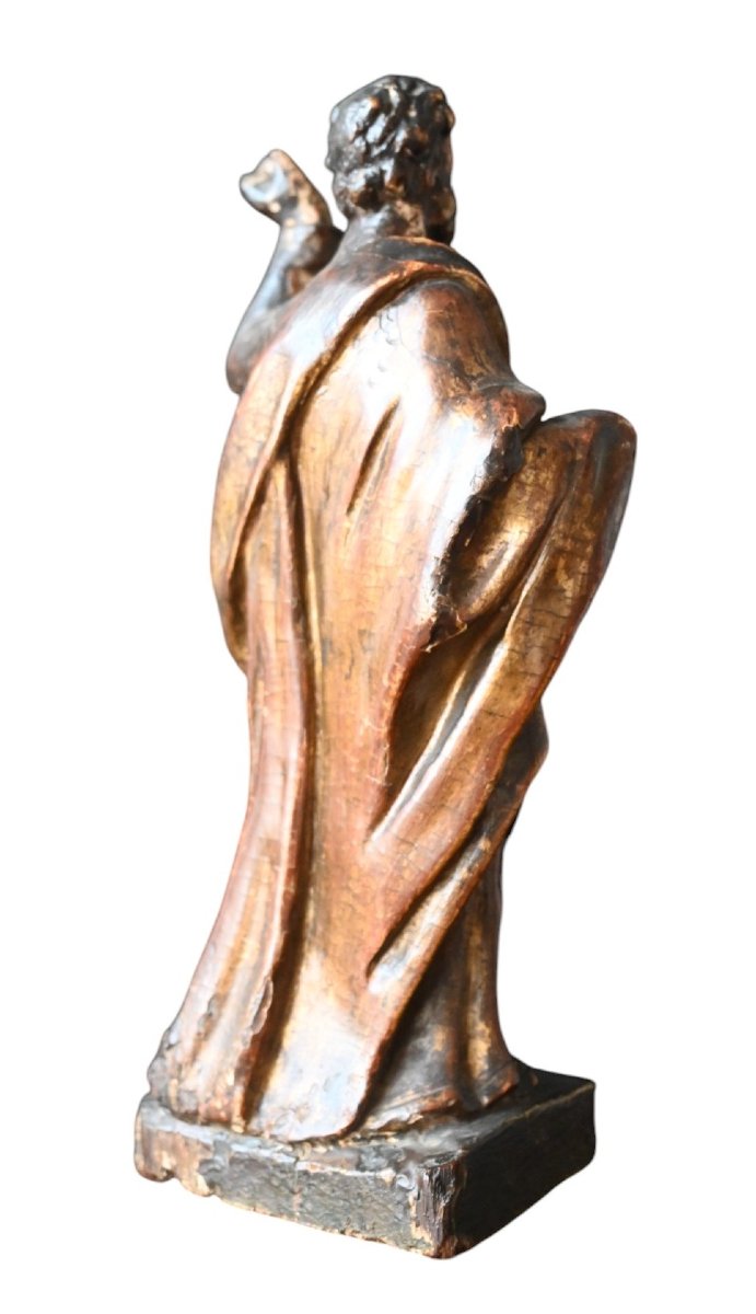 Carved Oak Statue Of Saint Peter – Late 16th Century, Northern Europe-photo-1