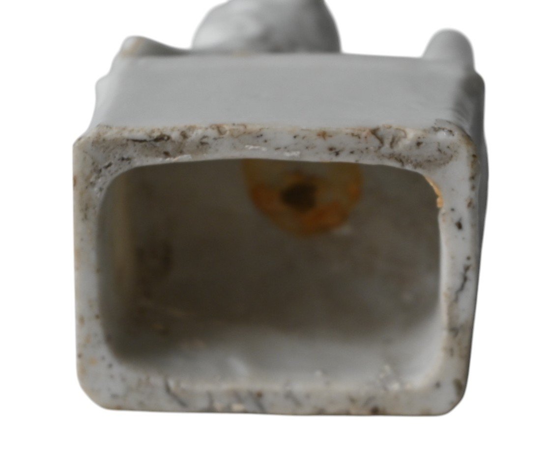 Chine, Porte-encens en porcelaine Kangxi  blanc de Chine, surmonté d’un lion , 18 éme siécle-photo-6