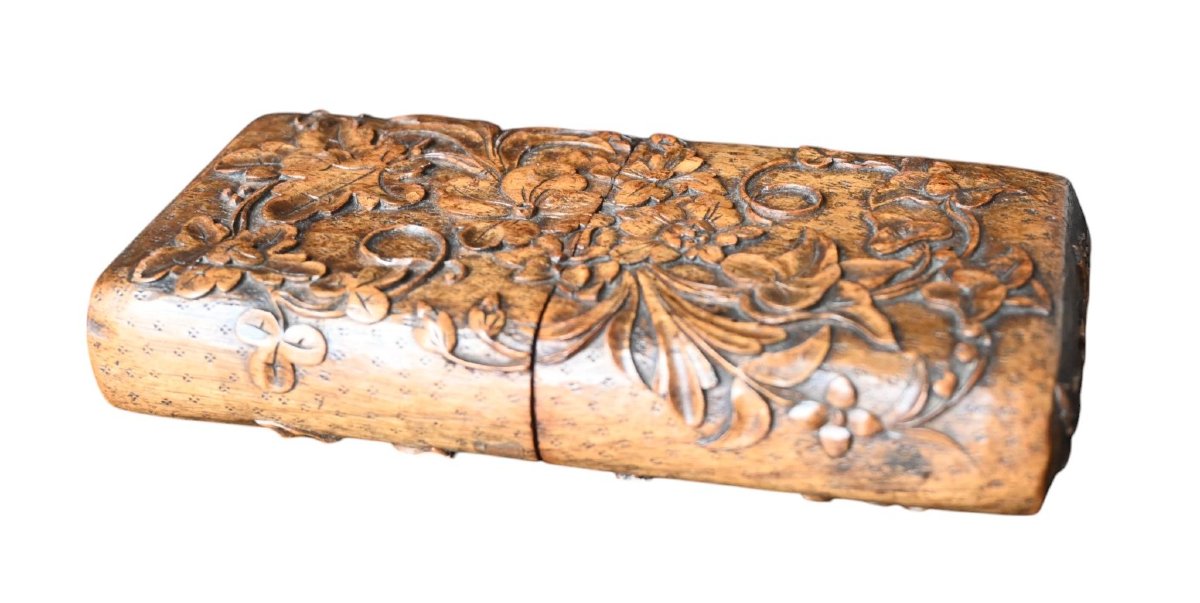 Cigar Case Carved In Wood, 19th Century-photo-4