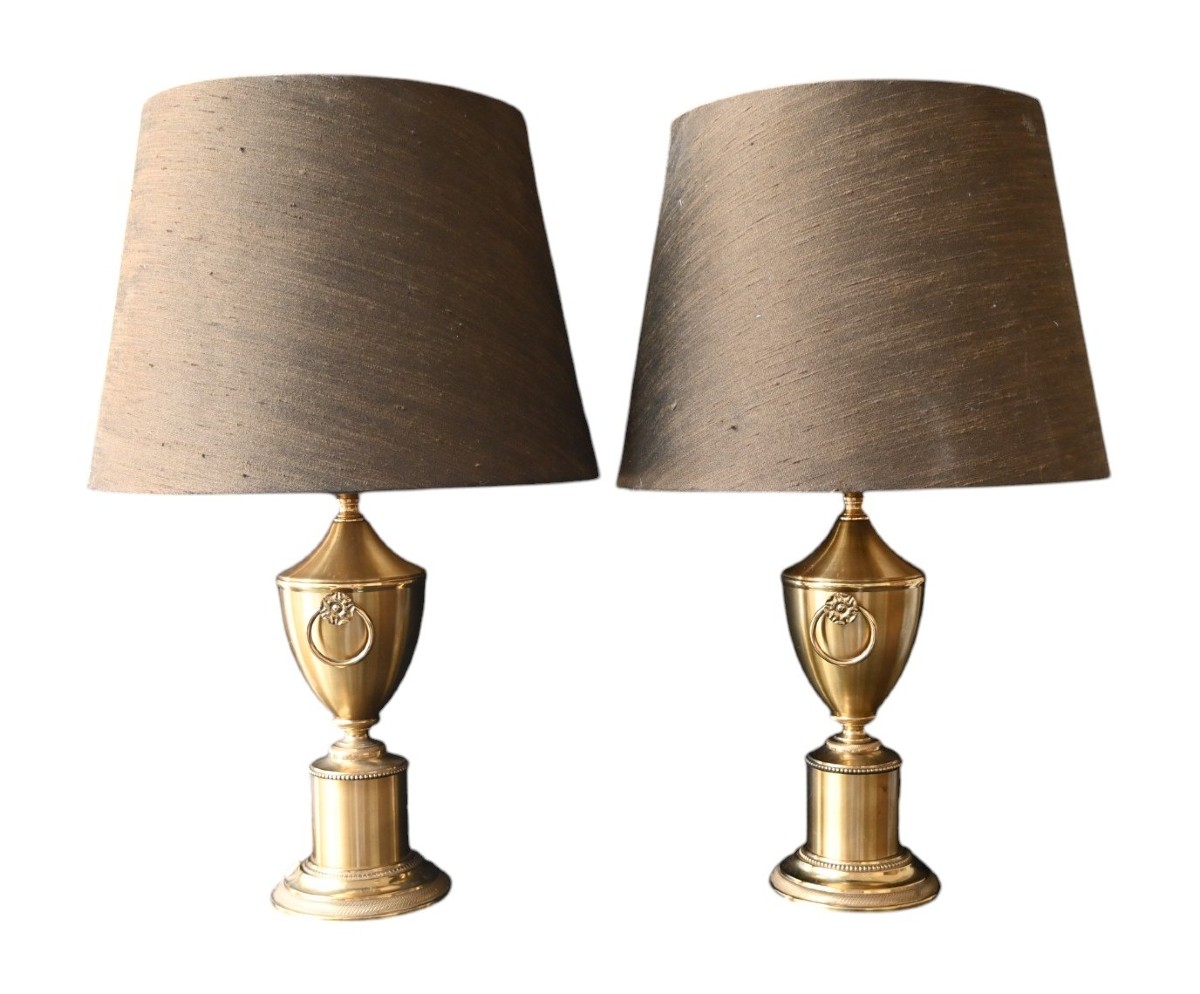 Paire de lampes, Hollywood Regency, milieu du XXe siècle