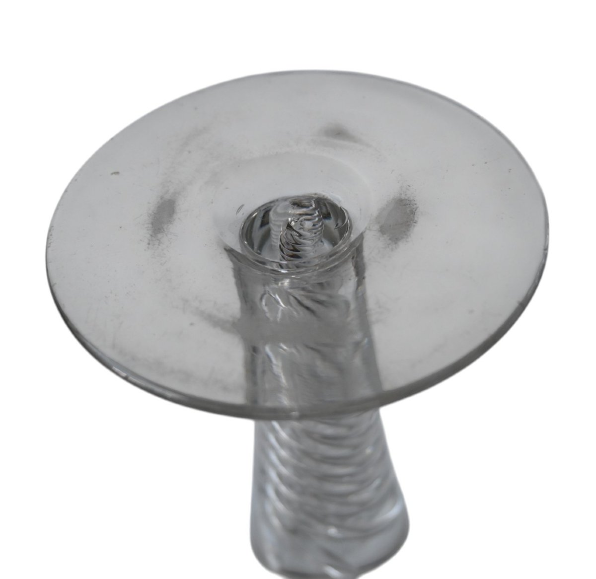 Pair Of Large (28 Cm) Twisted 19th Century Friendship/wedding Wine Glasses-photo-5