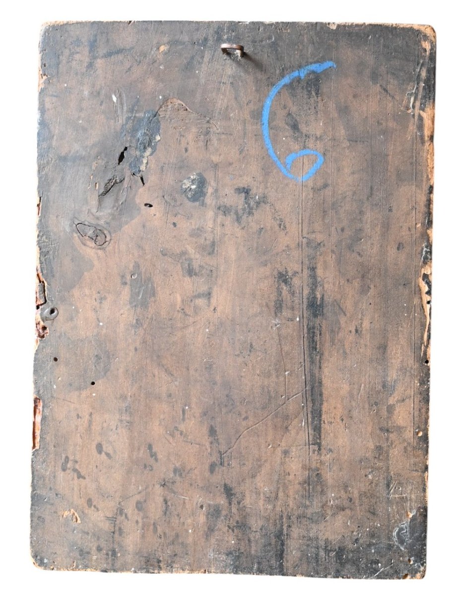 Plaque d’impression sur bois ancienne – Saint Sébastien (vers 1690–1750)-photo-3