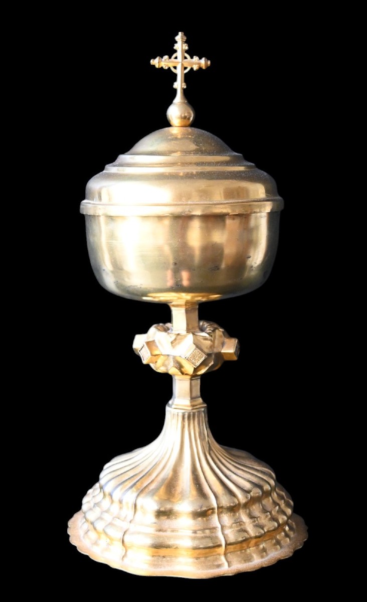Ciboire français doré – Coupe en argent, Époque Louis XV (vers 1740–1760)