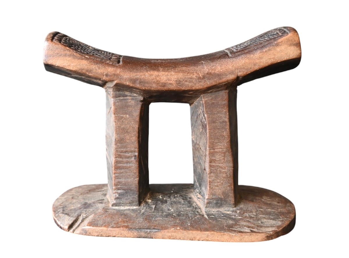 Appui-nuque Kuba en bois (Début du XXe siècle) RD Congo