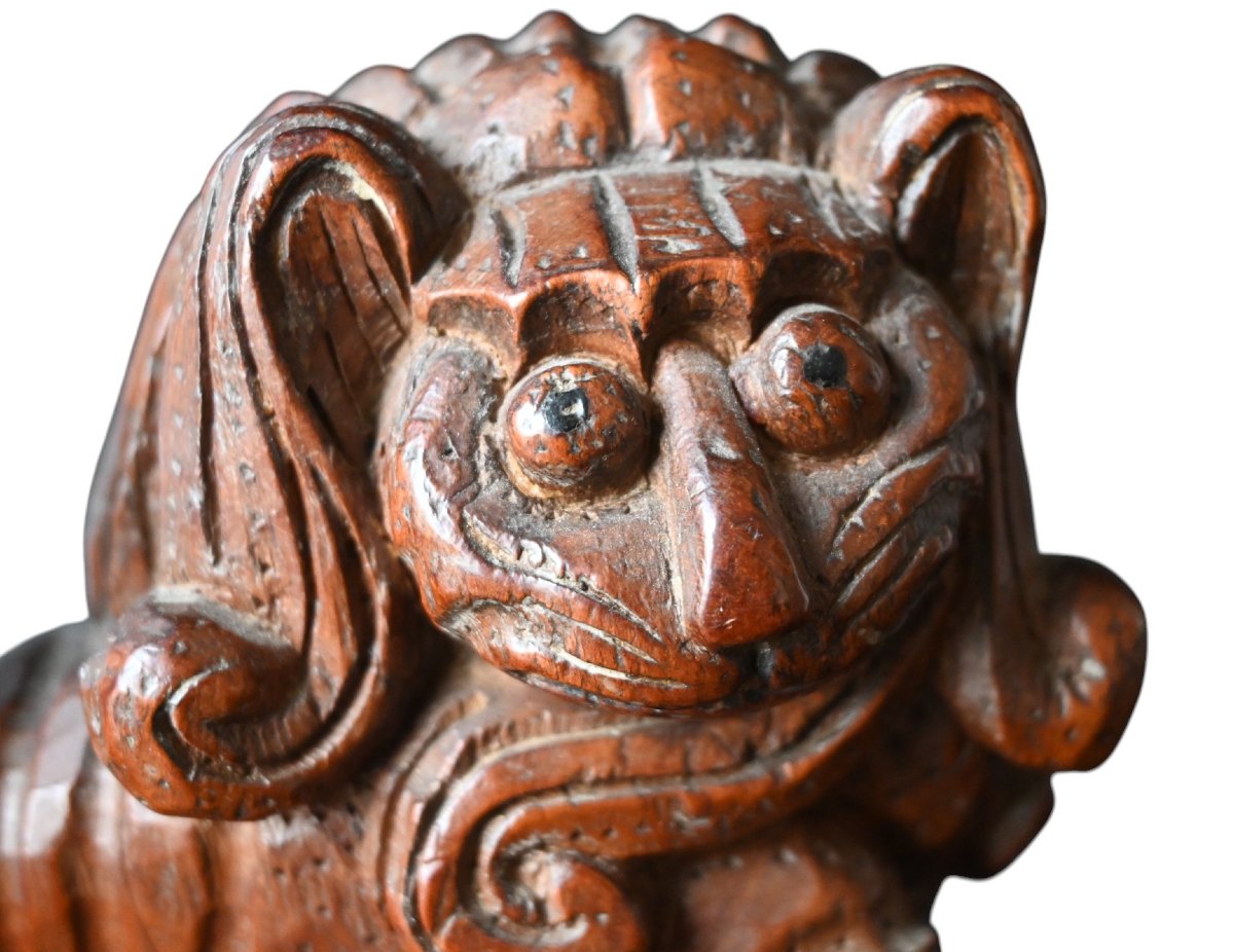 Dutch Colonial Period Ceylonese Guardian Lion Sculpture – 18th Century-photo-2