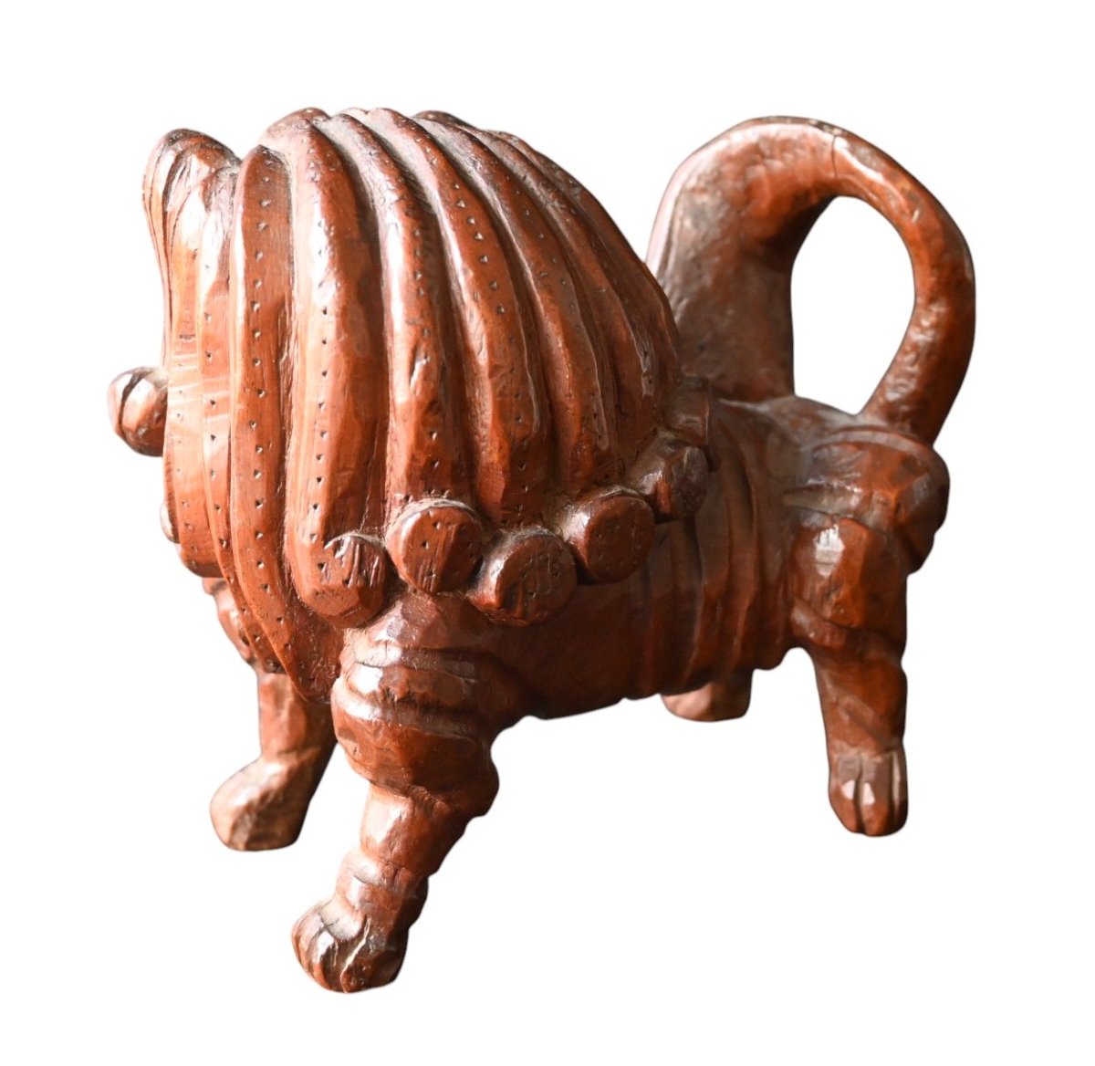 Dutch Colonial Period Ceylonese Guardian Lion Sculpture – 18th Century-photo-1