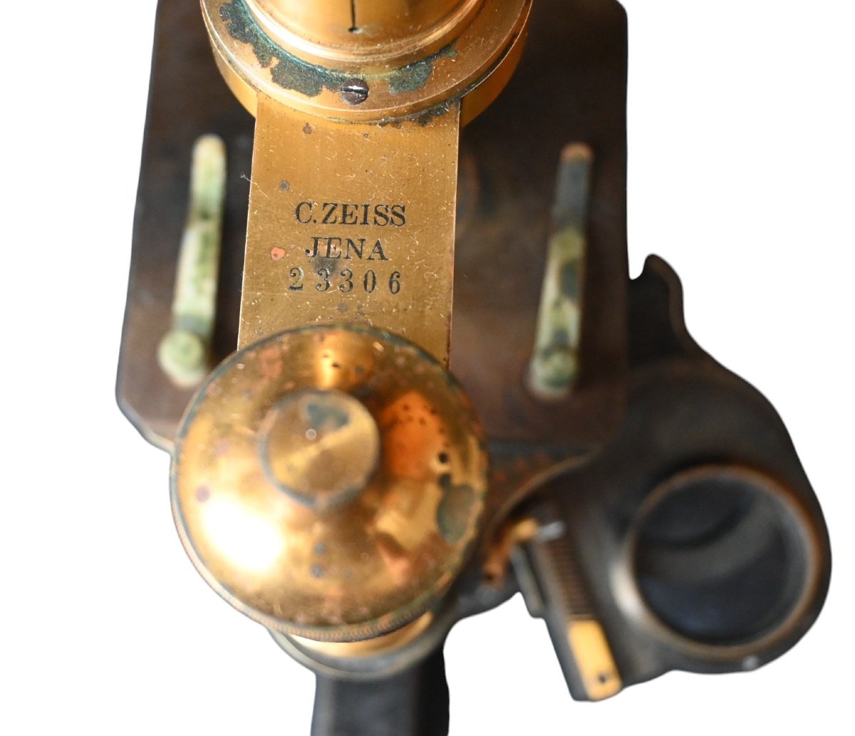 Microscope Ancien Carl Zeiss Jena – Vers 1897 – N° de série 23306 – Avec Coffret d’Origine-photo-1