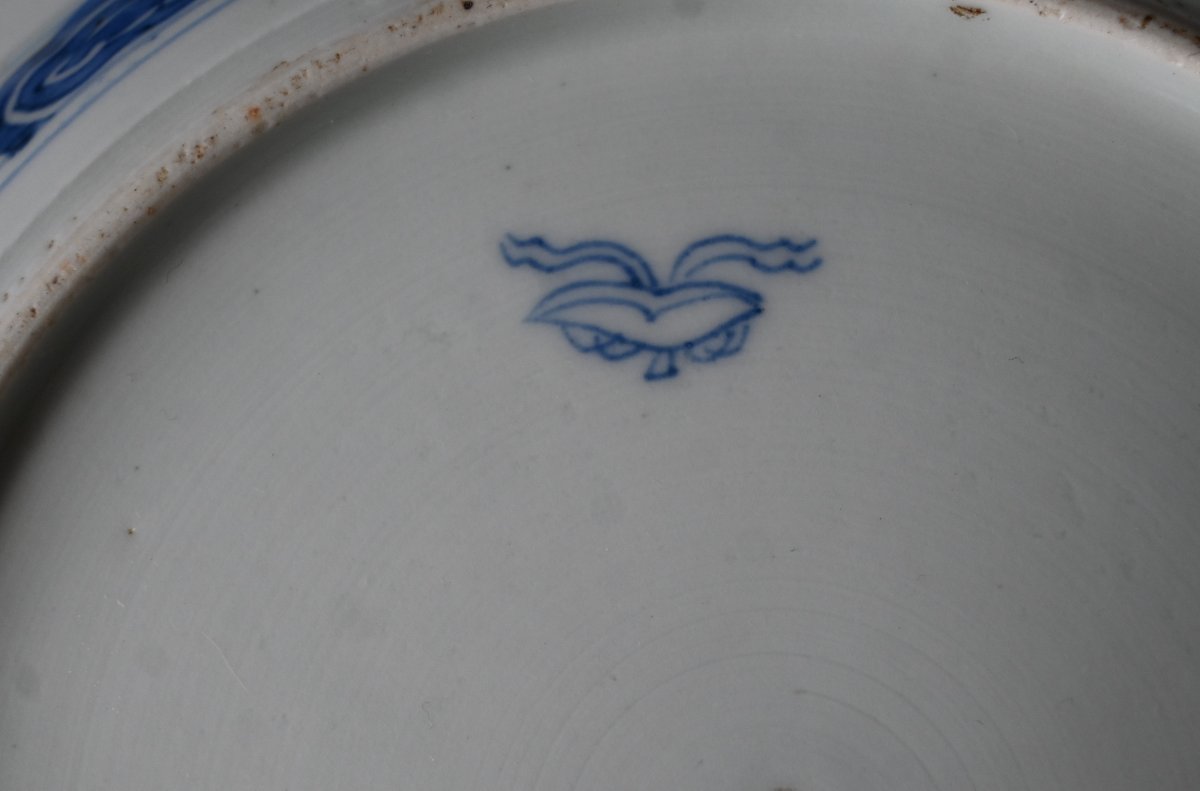 Blue And White Porcelain Plate, Kraak Style – Early Kangxi Period, Circa 1670–1690-photo-3