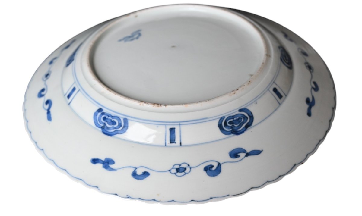 Blue And White Porcelain Plate, Kraak Style – Early Kangxi Period, Circa 1670–1690-photo-4
