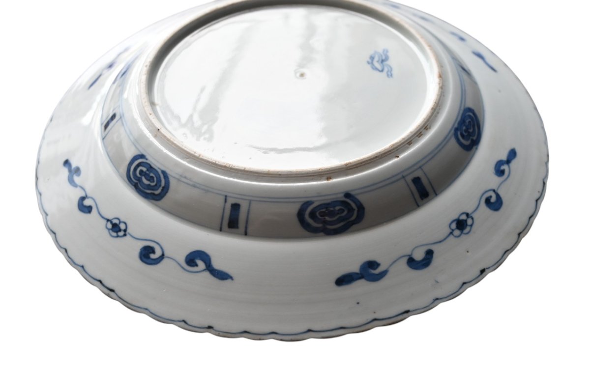 Blue And White Porcelain Plate, Kraak Style – Early Kangxi Period, Circa 1670–1690-photo-5