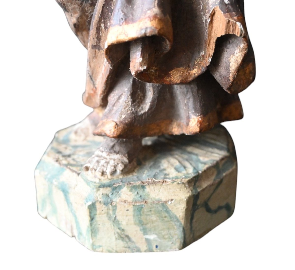 Saint Anthony Of Padua With The Infant Jesus – Polychrome Wooden Sculpture, Tyrol, 18th Century -photo-4