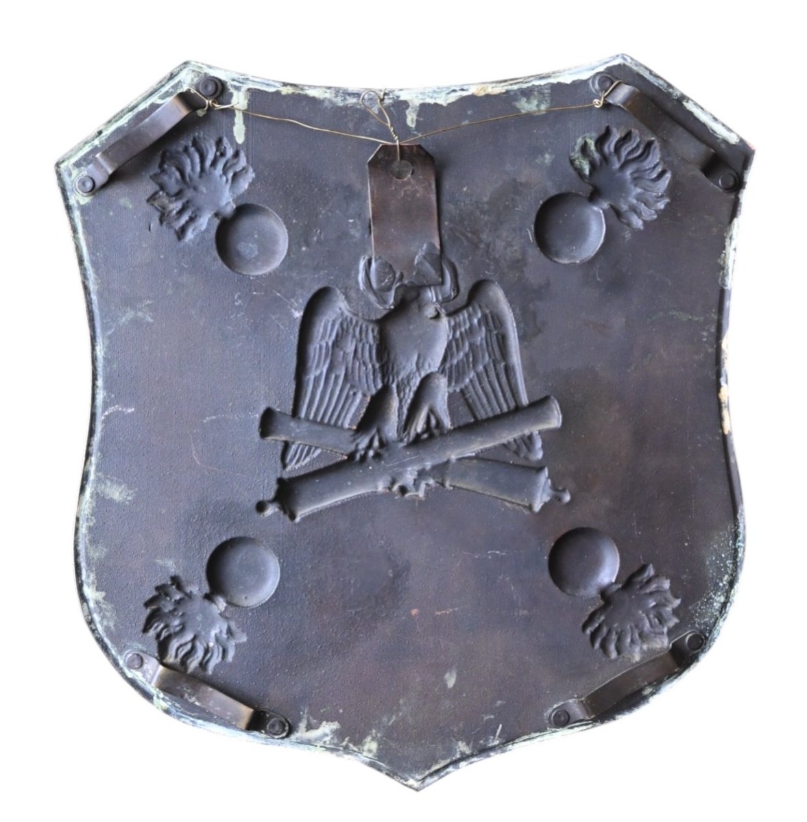 Rare Artillery Plate – First Empire – Imperial Eagle And Crossed Cannons, 1804–1815-photo-2