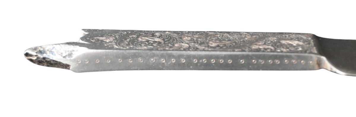 Objet  de tranchée WWI – “Souvenir de Guerre 1914–1917” – Fabriqué à partir d’un éclat d’obus-photo-4
