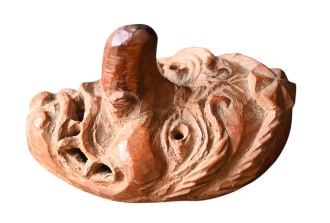 Netsuke Japonais – Masque Grotesque, Époque Edo à Début Meiji (vers 1820–1880)-photo-3