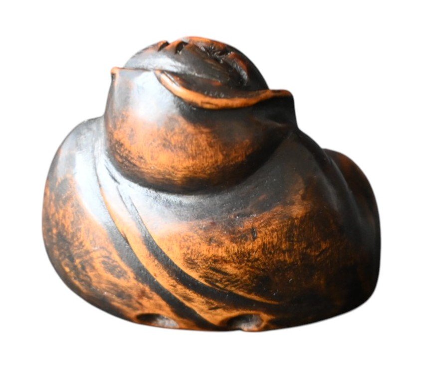 Japanese Boxwood Netsuke – Monk In Ecstasy, Edo Period-photo-1